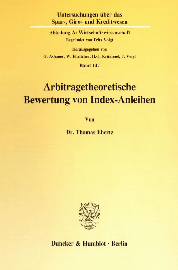 Cover Arbitragetheoretische Bewertung von Index-Anleihen