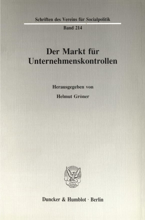 Cover Der Markt für Unternehmenskontrollen