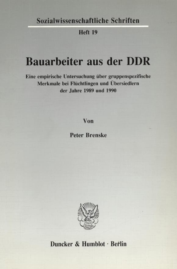 Cover Bauarbeiter aus der DDR