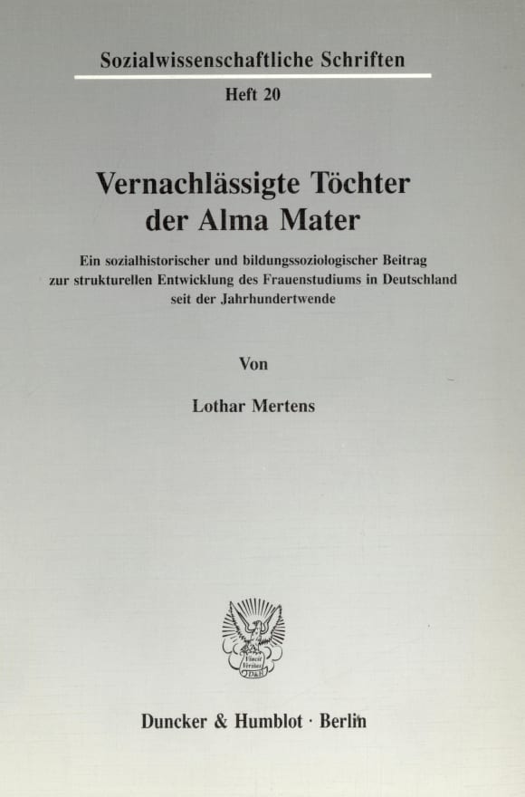 Cover Vernachlässigte Töchter der Alma Mater