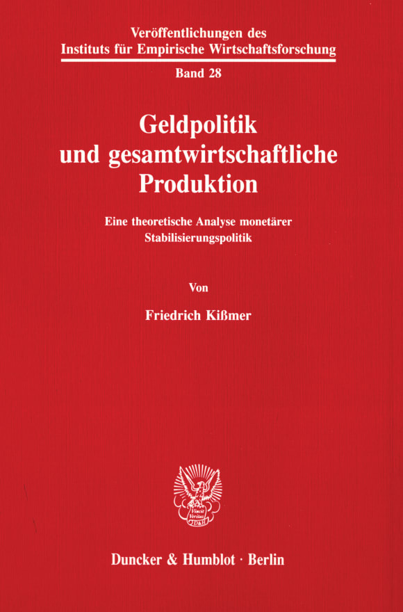 Cover Geldpolitik und gesamtwirtschaftliche Produktion