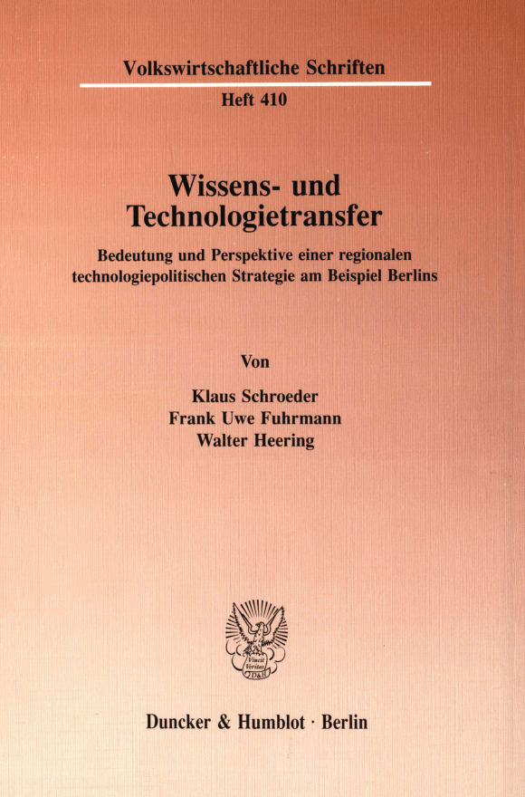 Cover Wissens- und Technologietransfer