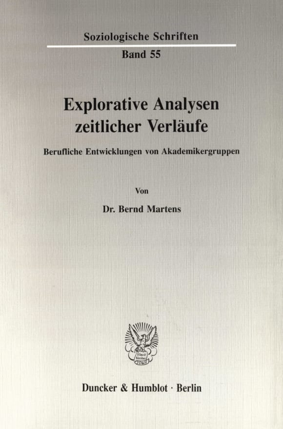 Cover Explorative Analysen zeitlicher Verläufe