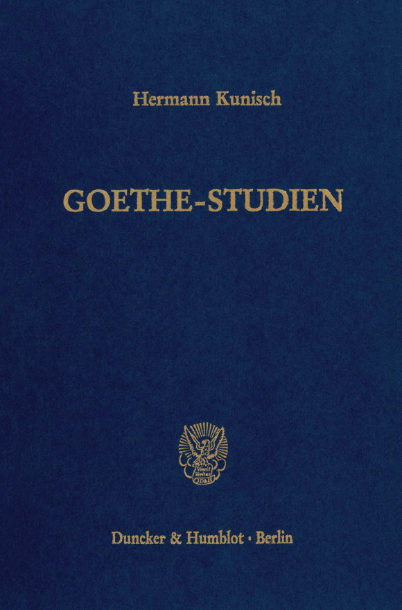 Cover Goethe-Studien