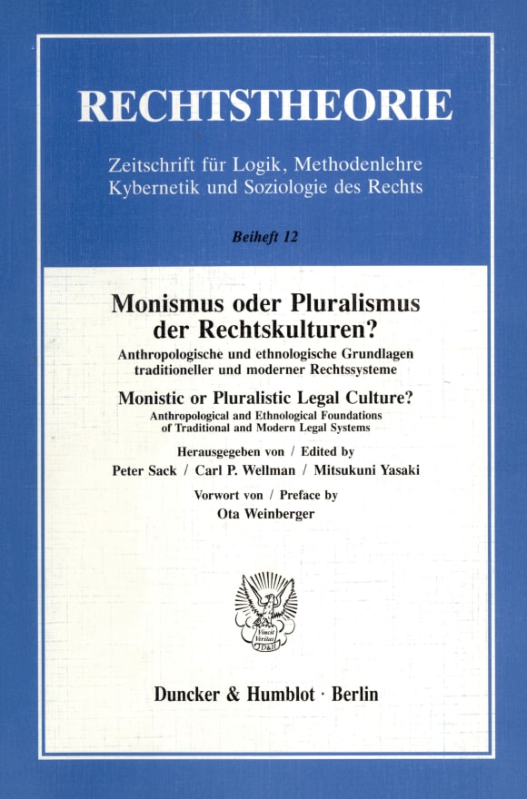 Cover Monismus oder Pluralismus der Rechtskulturen?