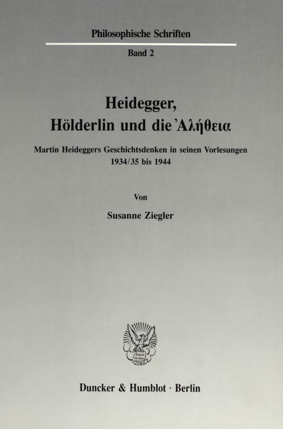 Cover Heidegger, Hölderlin und die Ἀλήθεια