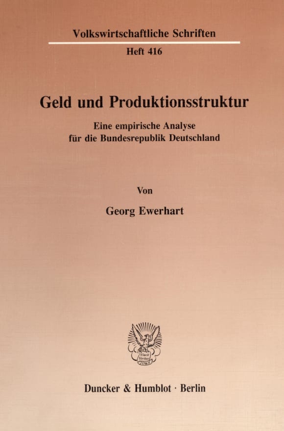 Cover Geld und Produktionsstruktur