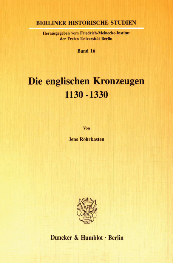 Cover Die englischen Kronzeugen 1130–1330