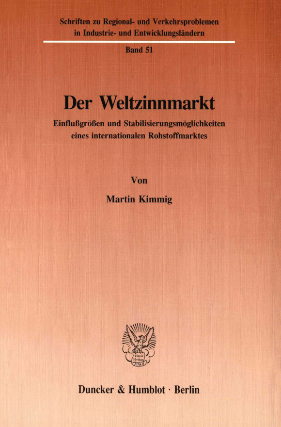 Cover Der Weltzinnmarkt