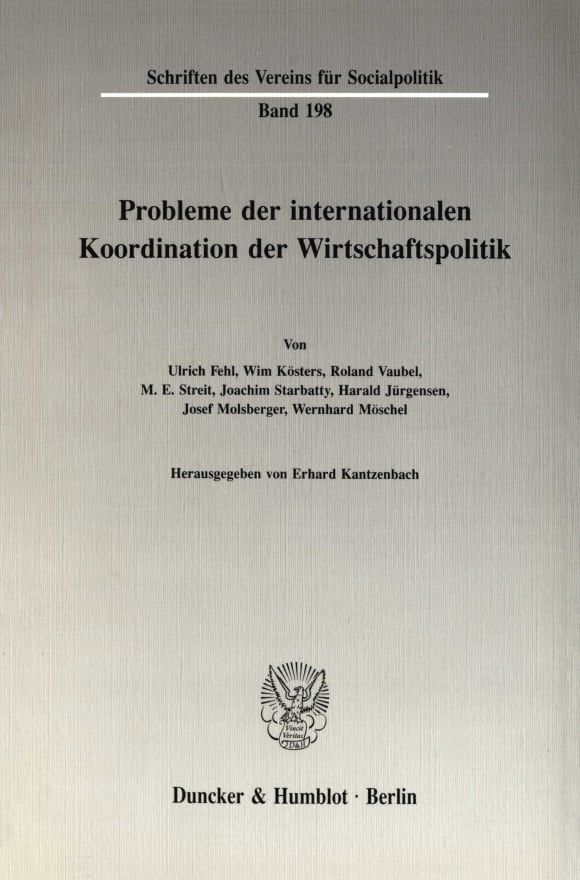 Cover Probleme der Internationalen Koordination der Wirtschaftspolitik