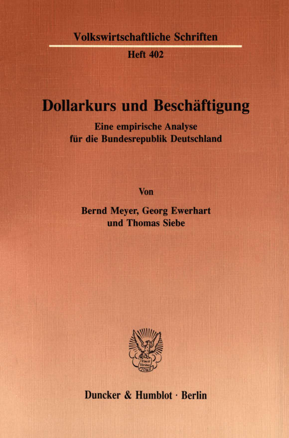 Cover Dollarkurs und Beschäftigung