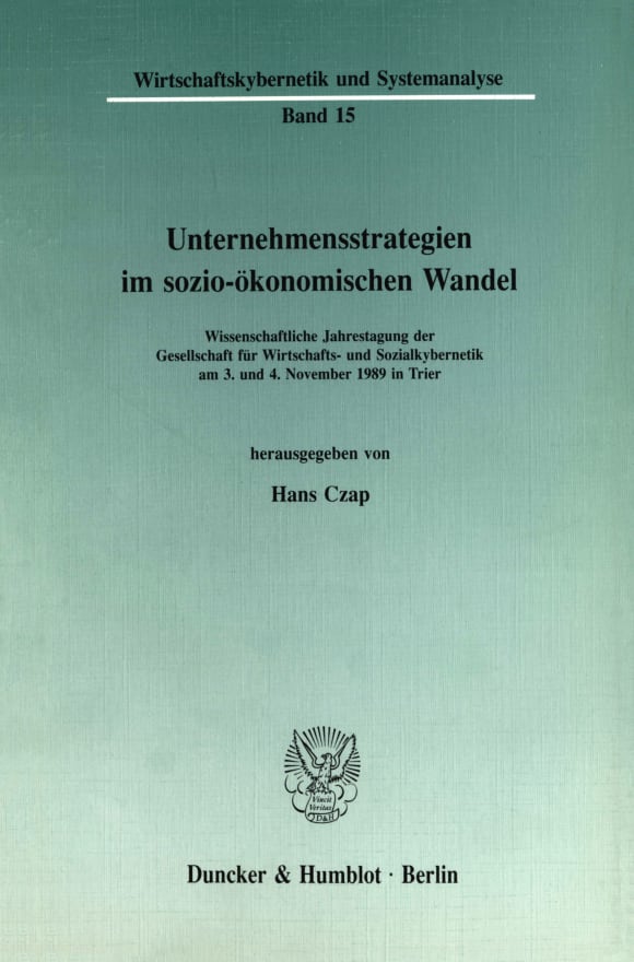 Cover Unternehmensstrategien im sozio-ökonomischen Wandel