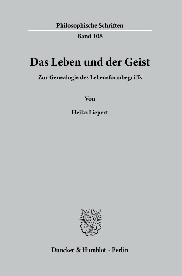 Cover Das Leben und der Geist