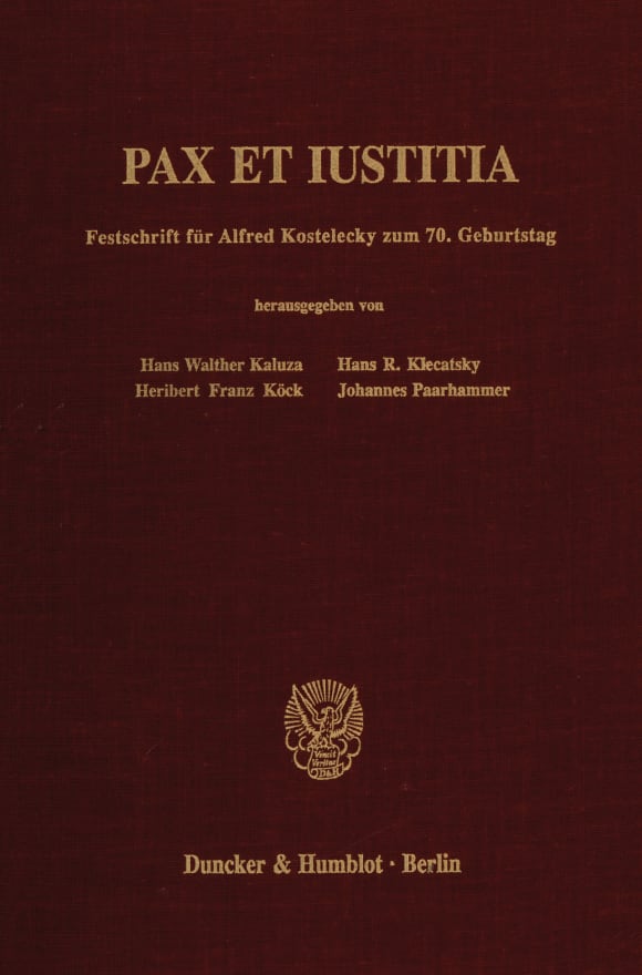 Cover Pax et Iustitia