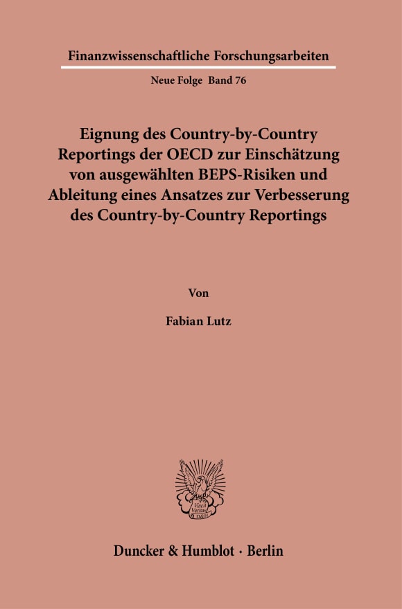 Cover Finanzwissenschaftliche Forschungsarbeiten (FF)