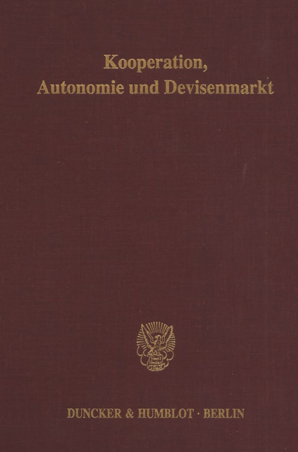 Cover Kooperation, Autonomie und Devisenmarkt