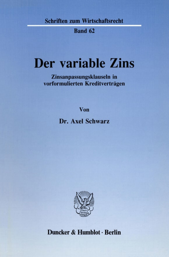 Cover Der variable Zins