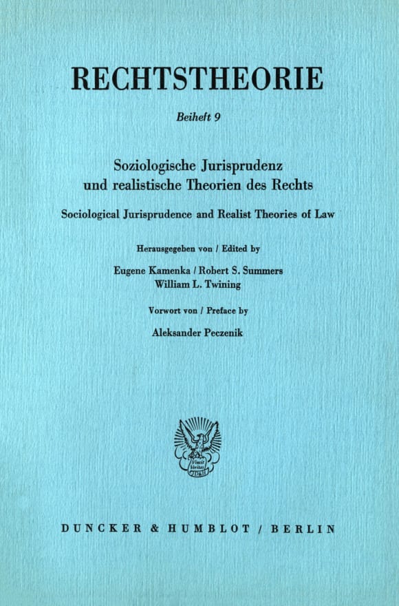 Cover Soziologische Jurisprudenz und realistische Theorien des Rechts / Sociological Jurisprudence and Realist Theories of Law