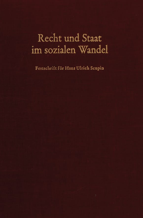 Cover Recht und Staat im sozialen Wandel