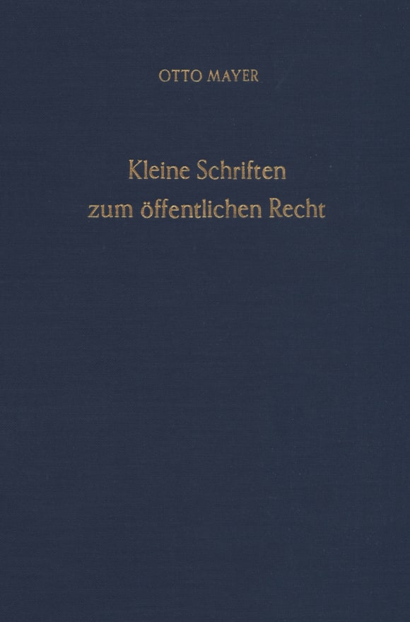 Cover Kleine Schriften zum öffentlichen Recht