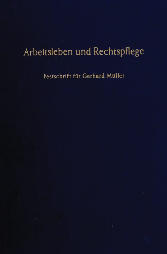 Cover Arbeitsleben und Rechtspflege