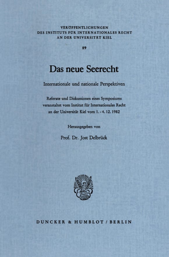 Cover Das neue Seerecht