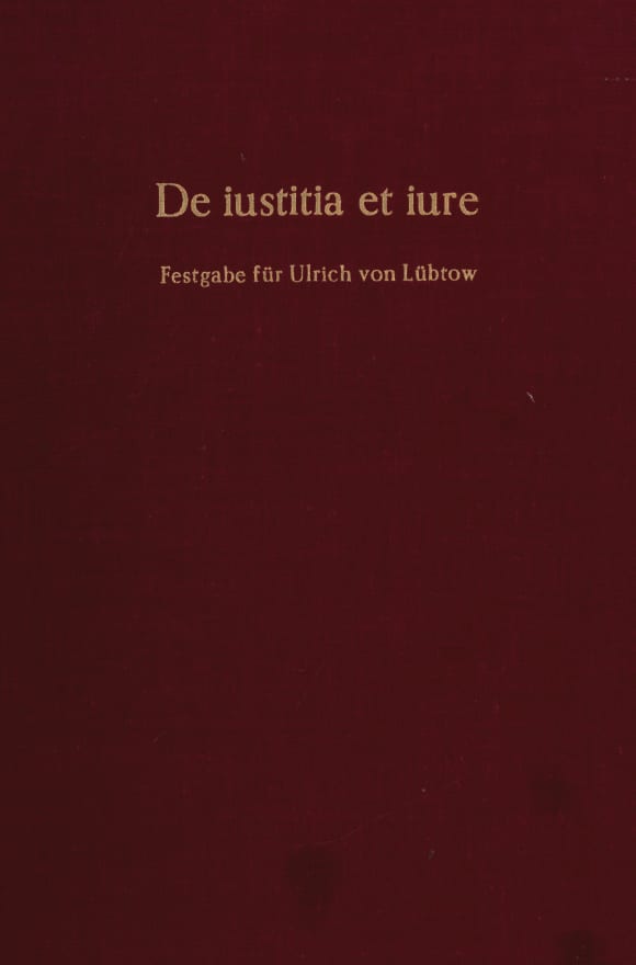 Cover De iustitia et iure