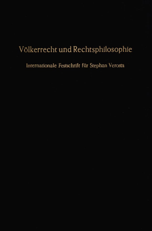 Cover Völkerrecht und Rechtsphilosophie