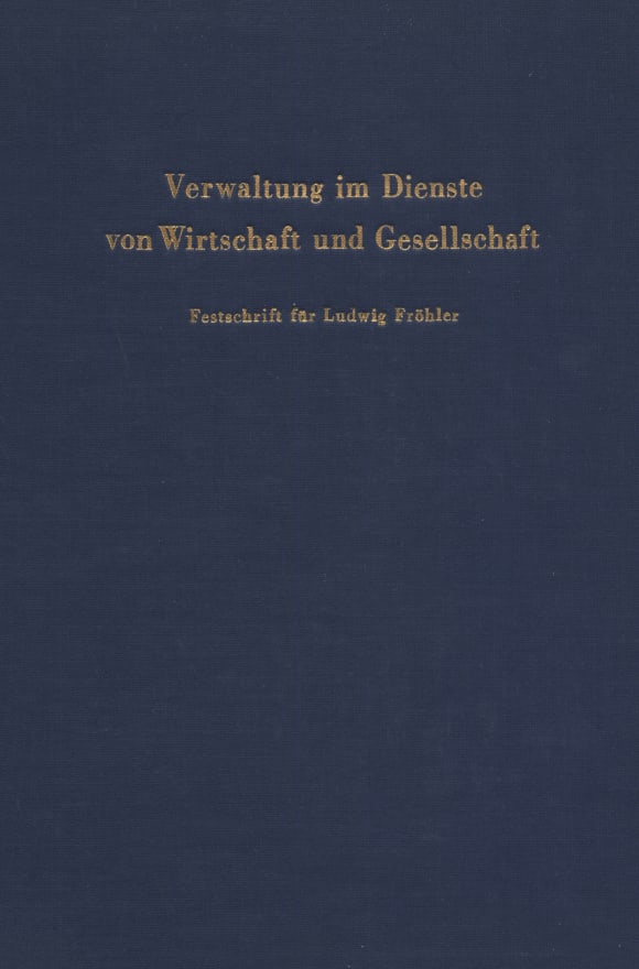 Cover Verwaltung im Dienste von Wirtschaft und Gesellschaft