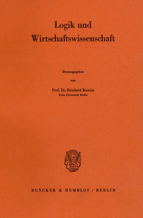 Cover Logik und Wirtschaftswissenschaft