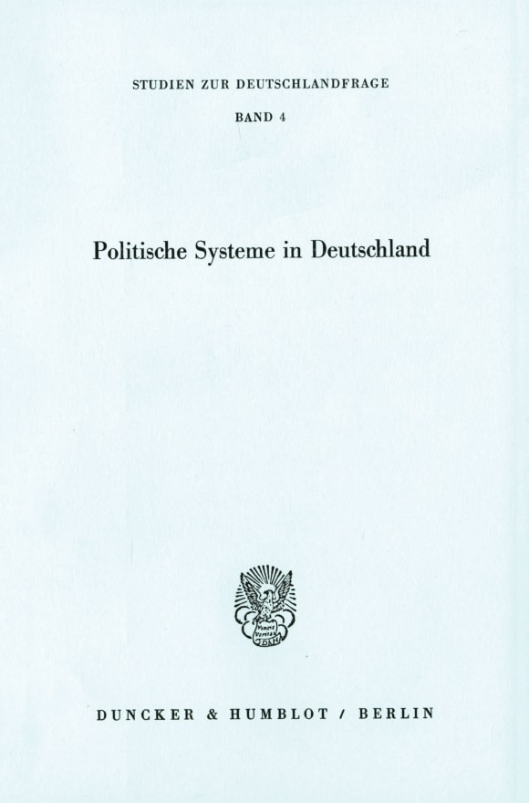 Cover Politische Systeme in Deutschland