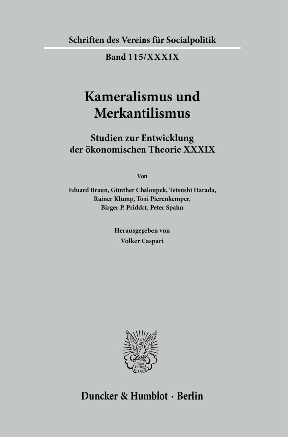 Cover Kameralismus und Merkantilismus