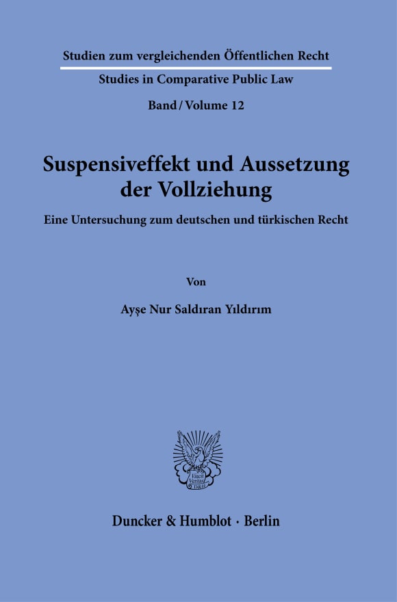 Cover Suspensiveffekt und Aussetzung der Vollziehung