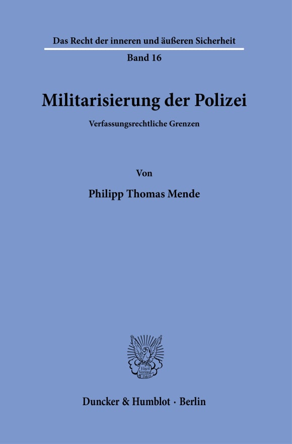 Cover Militarisierung der Polizei