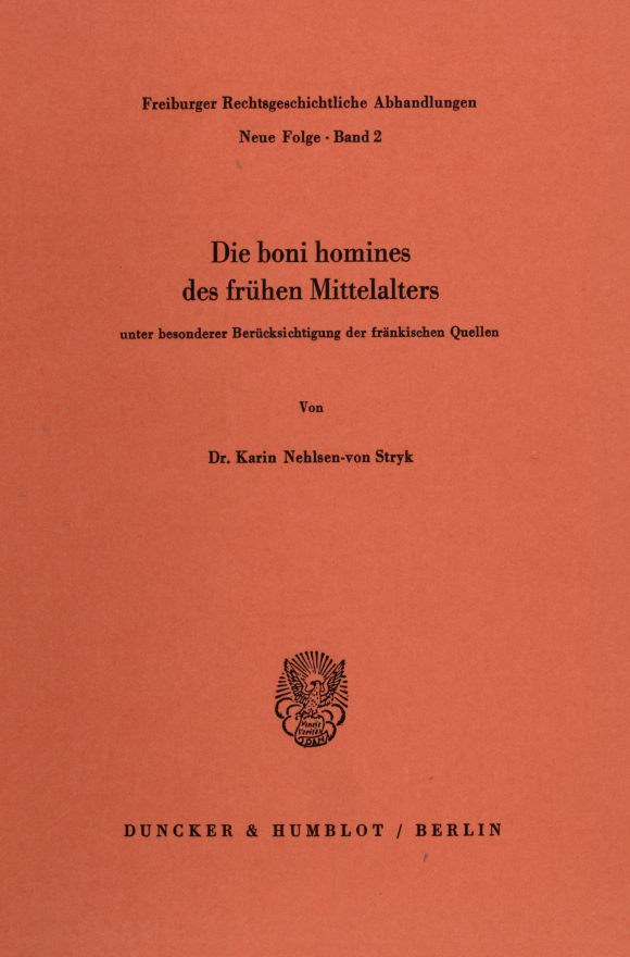 Cover Die boni homines des frühen Mittelalters,