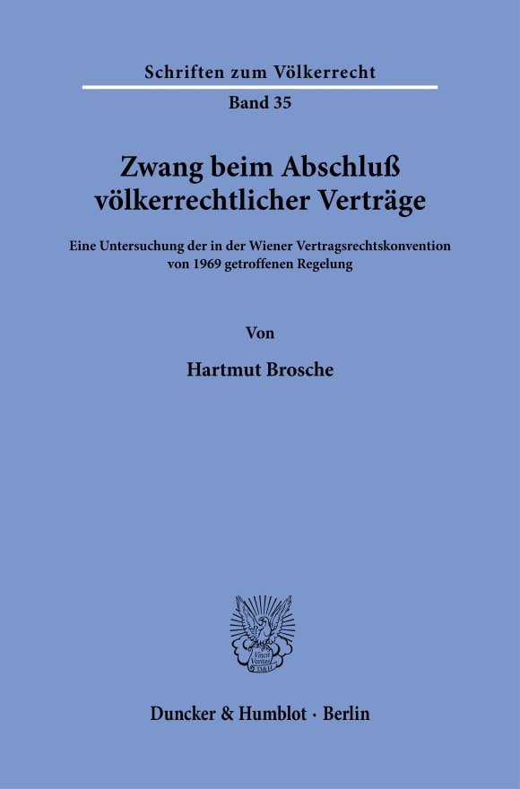 Cover Zwang beim Abschluß völkerrechtlicher Verträge