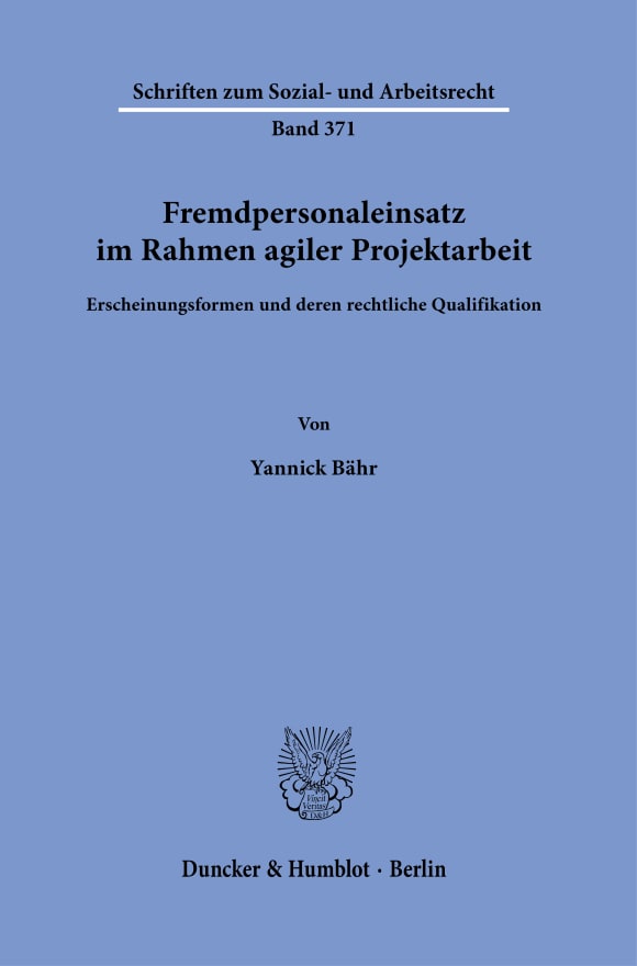 Cover Fremdpersonaleinsatz im Rahmen agiler Projektarbeit