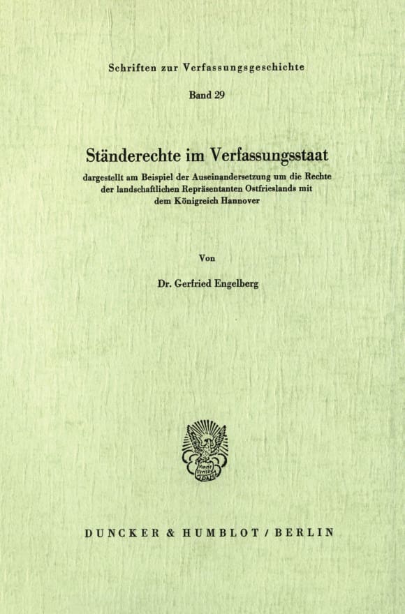 Cover Ständerechte im Verfassungsstaat,