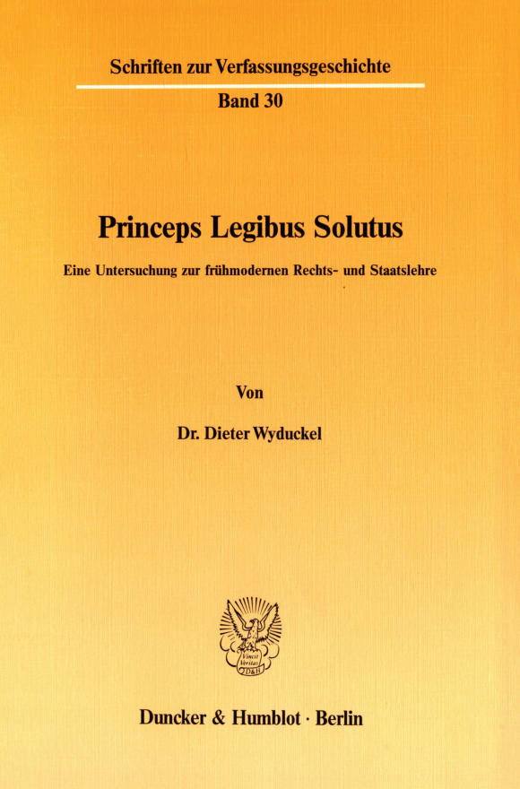 Cover Princeps Legibus Solutus