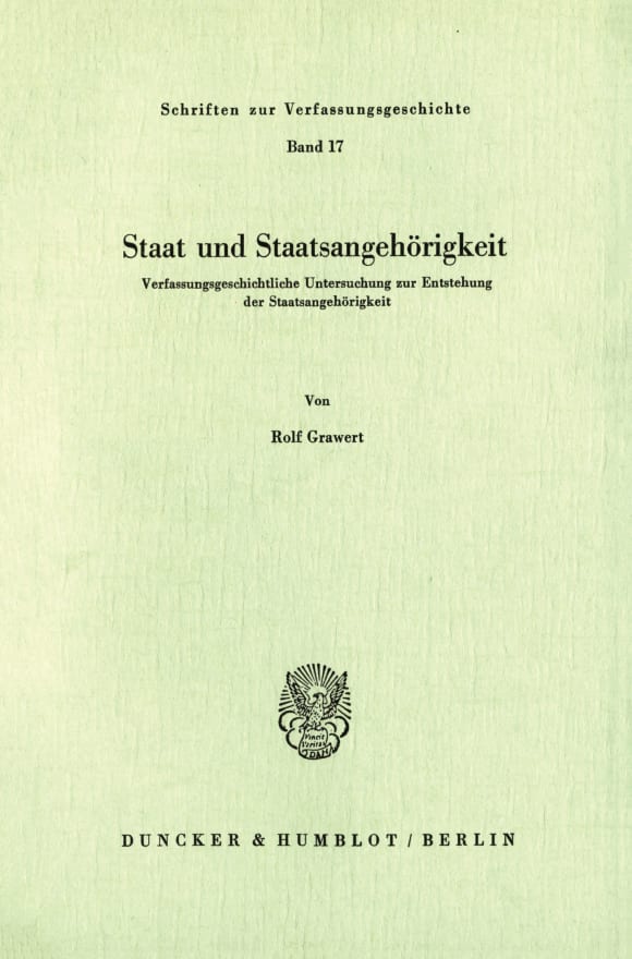 Cover Staat und Staatsangehörigkeit