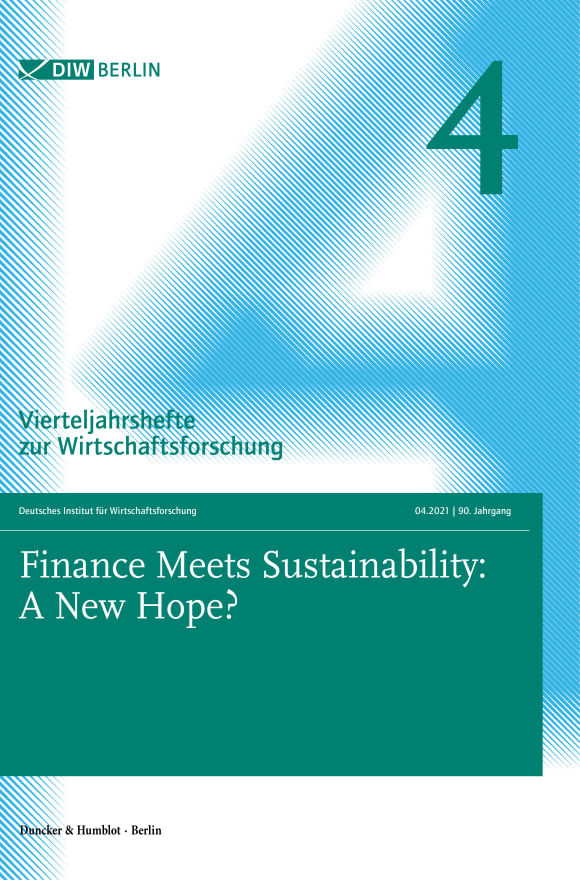 Cover Finance Meets Sustainability: A New Hope? (VJH 4/2021)