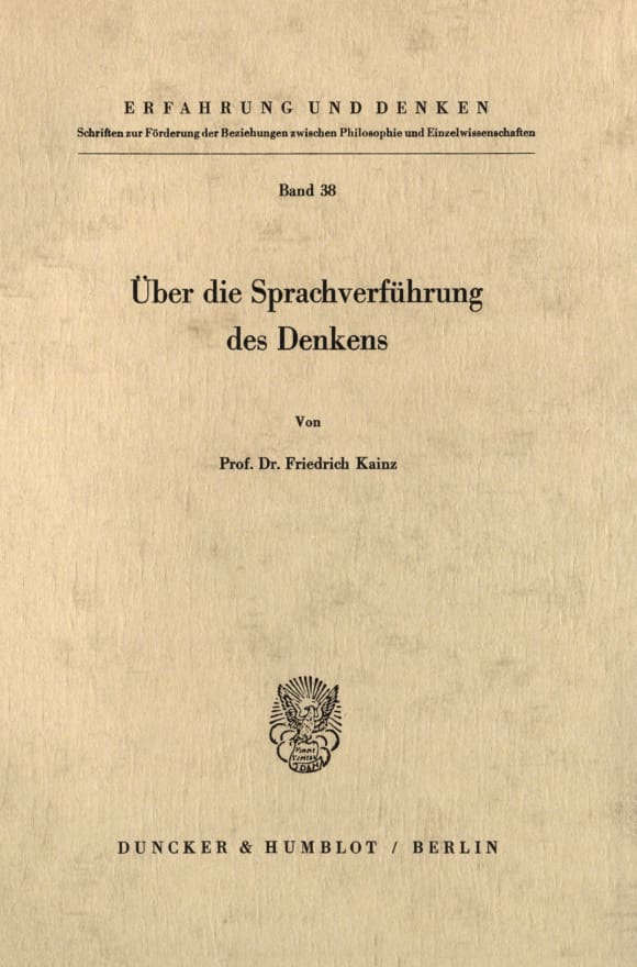 Cover Über die Sprachverführung des Denkens