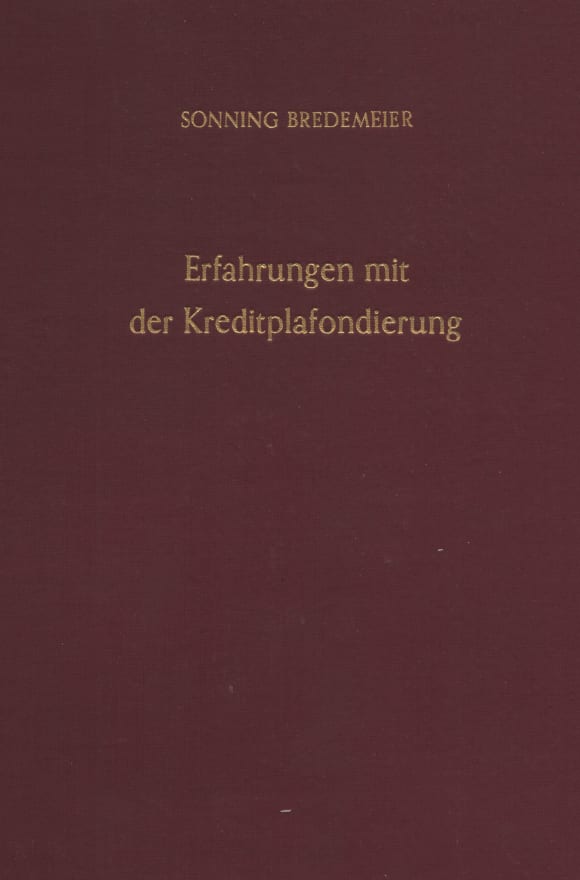 Cover Erfahrungen mit der Kreditplafondierung