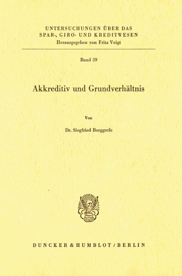 Cover Akkreditiv und Grundverhältnis