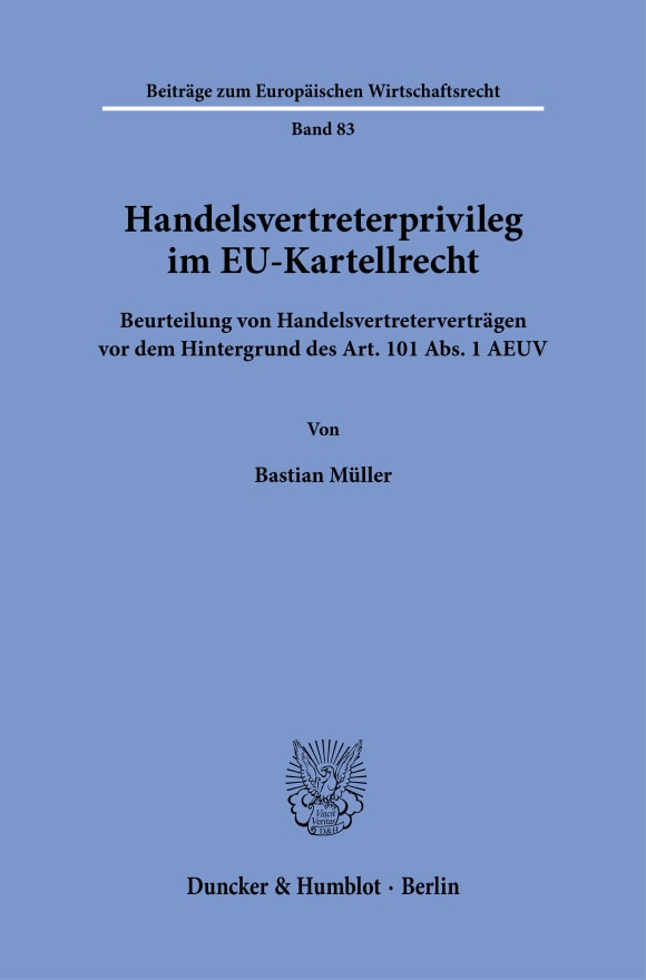 Cover Handelsvertreterprivileg im EU-Kartellrecht