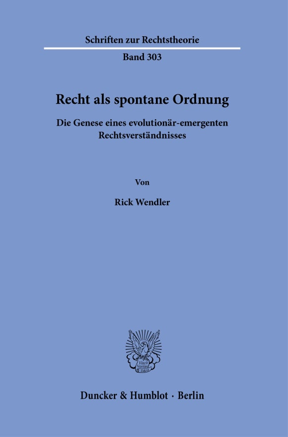 Cover Recht als spontane Ordnung