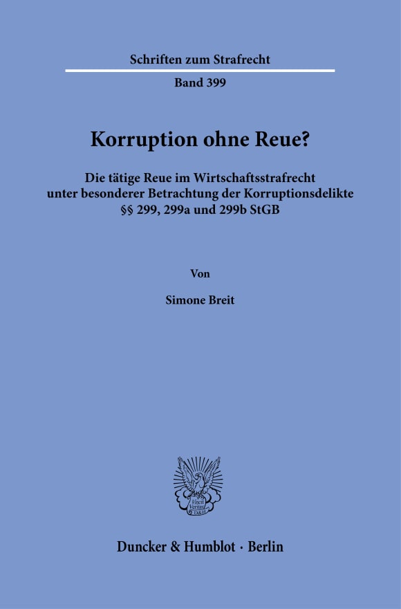 Cover Korruption ohne Reue?