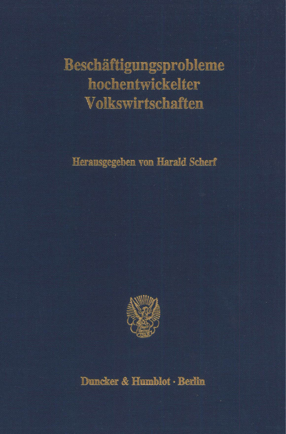 Cover Beschäftigungsprobleme hochentwickelter Volkswirtschaften