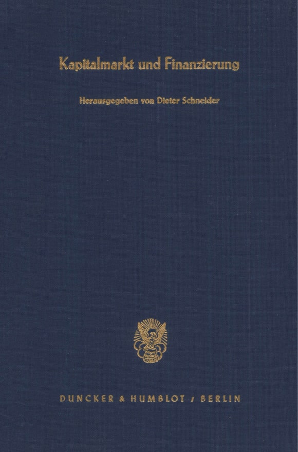 Cover Kapitalmarkt und Finanzierung