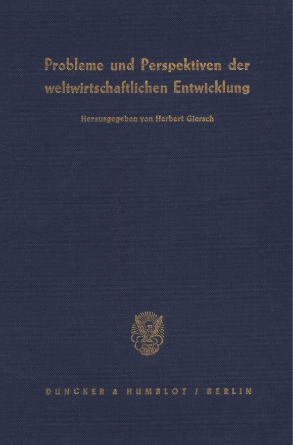 Cover Probleme und Perspektiven der weltwirtschaftlichen Entwicklung